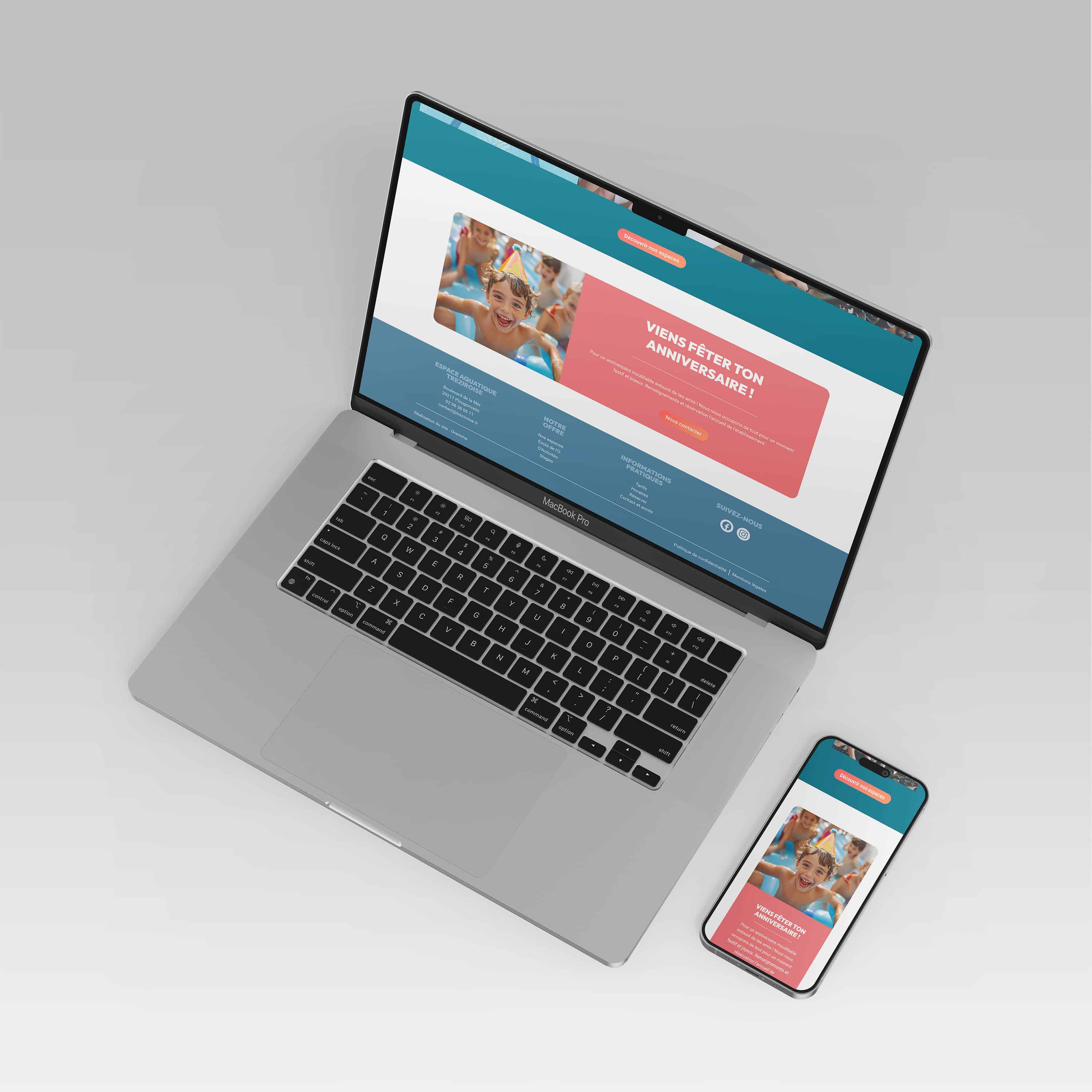 Site Internet de Treziroise en version desktop et mobile