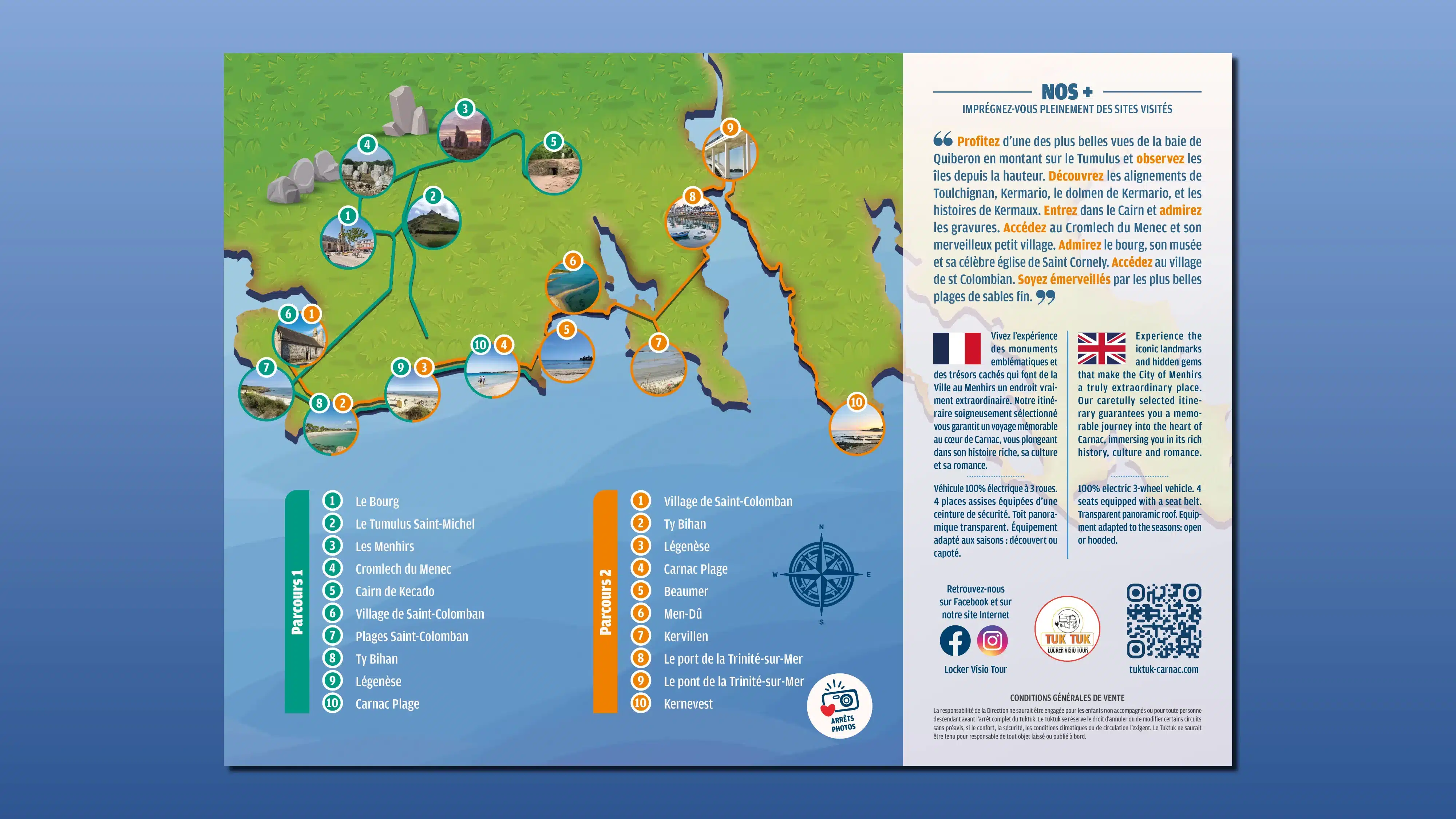 flyer à plat côté verso du Tuk-Tuk Locker Visio Tour