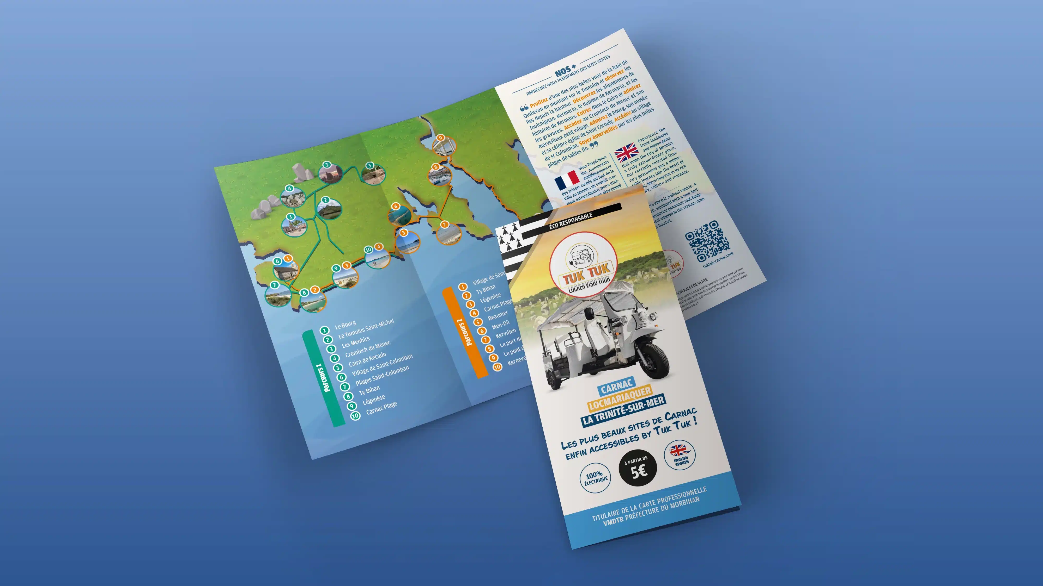 flyer déplié verso du Tuk-Tuk Locker Visio Tour