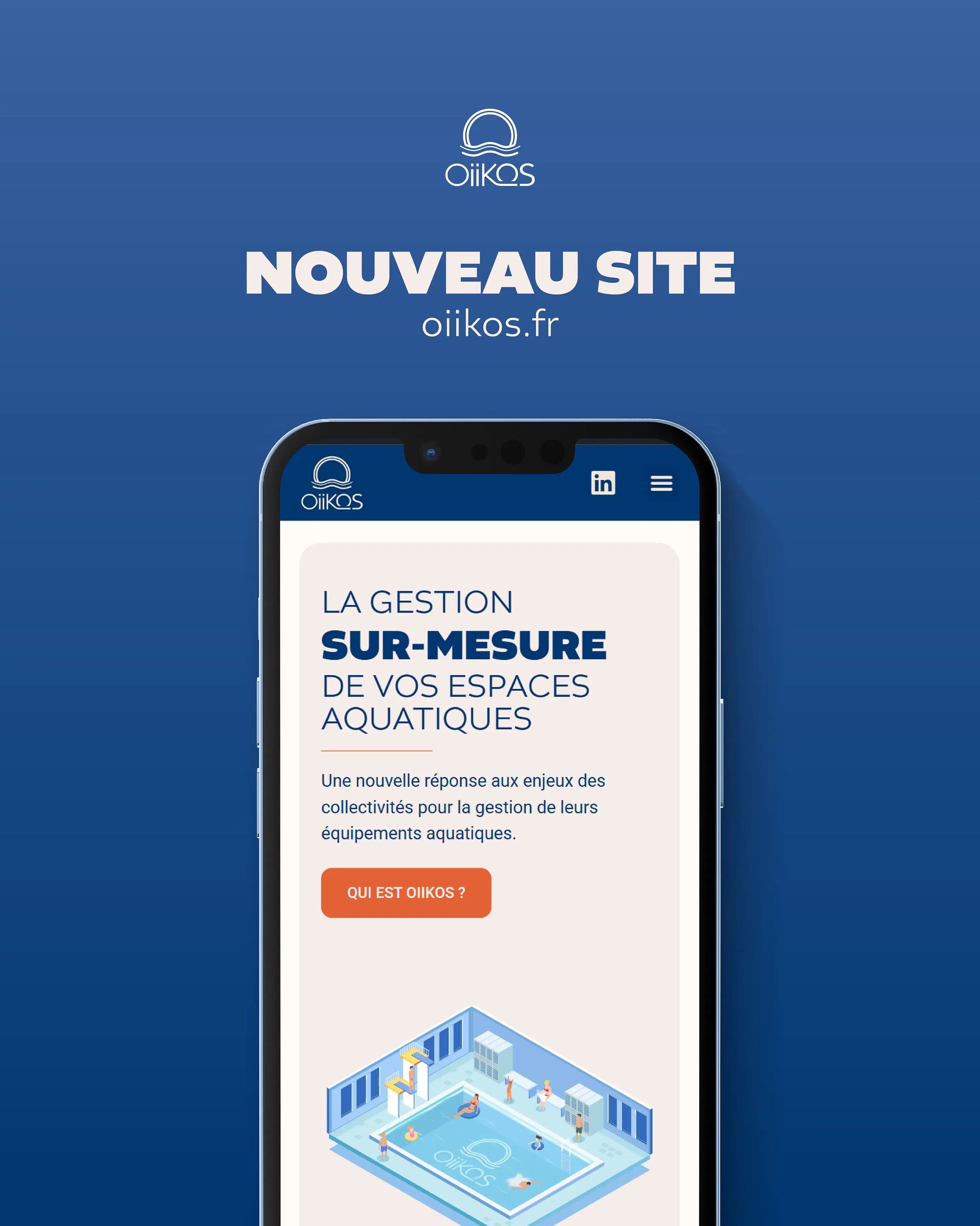 page d'accueil du site internet oiikos en version mobile