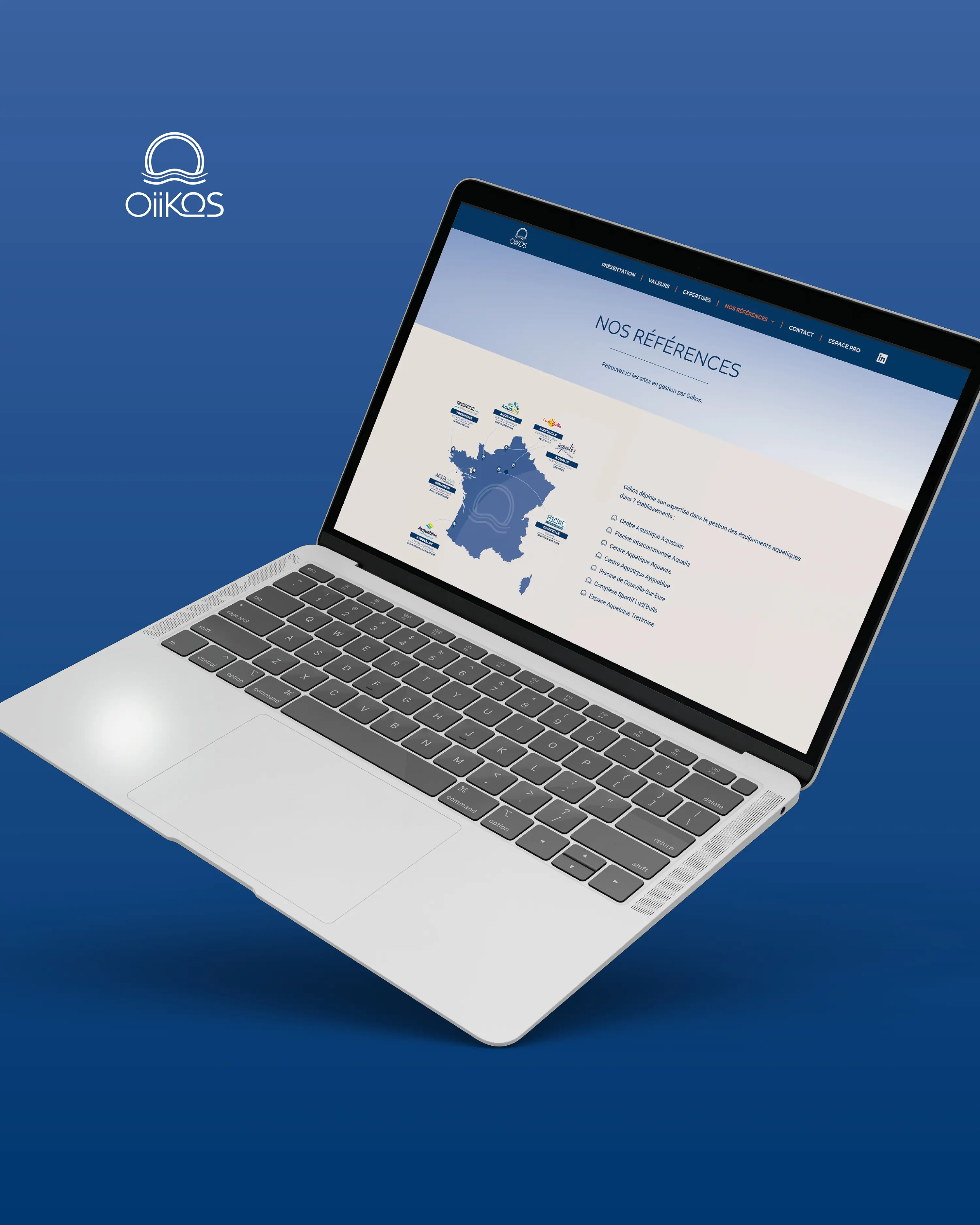 page "références" du site internet oiikos en version desktop